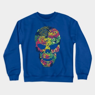 Tropical Floral Skull Crewneck Sweatshirt